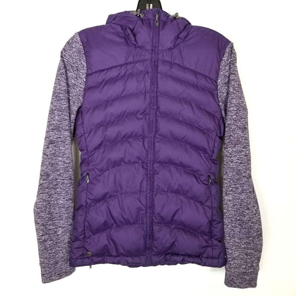 Outdoor Research Women's Plaza Hoody Down Fill Jacket Sz S Purple Zip Up Outdoor